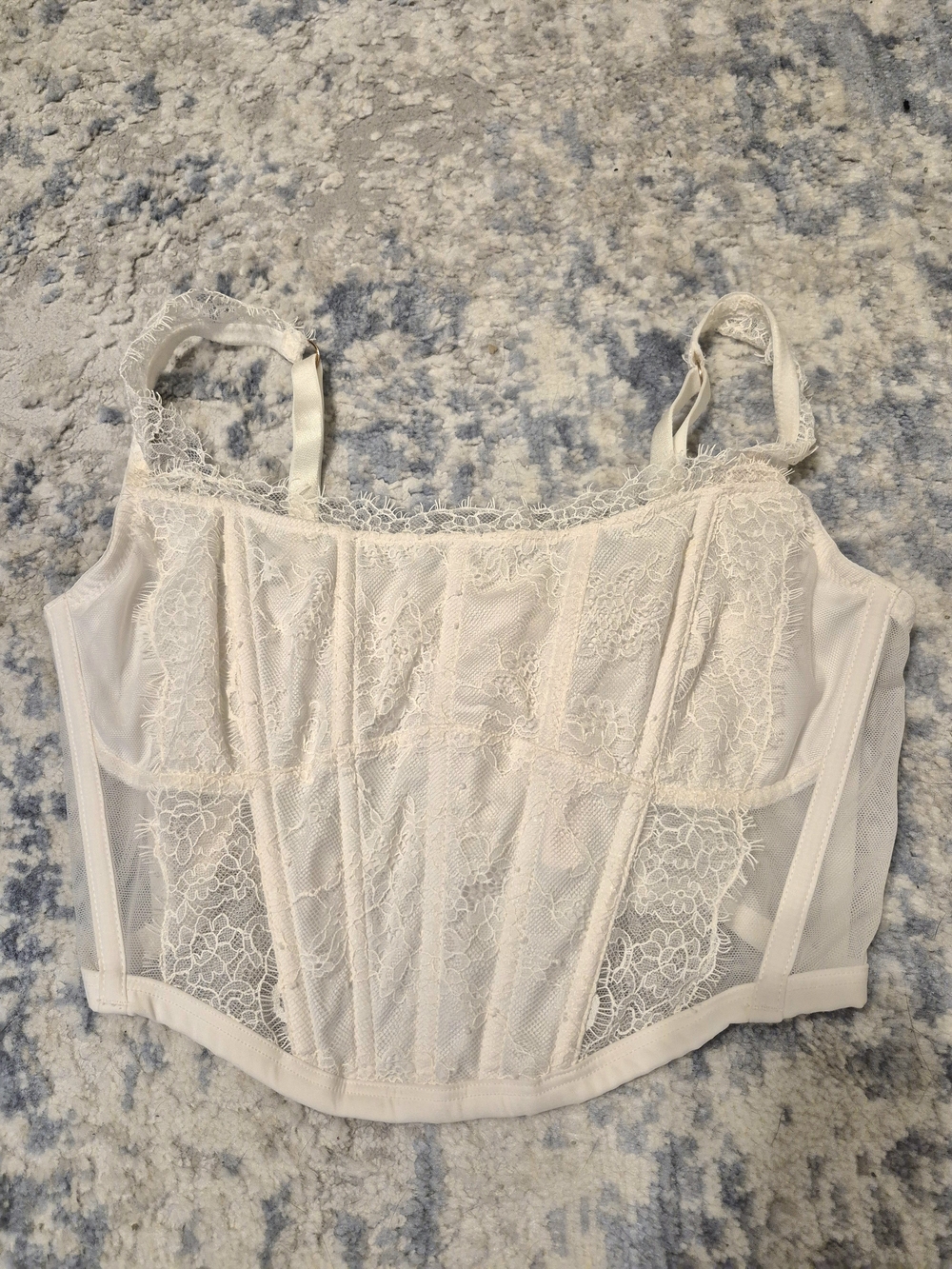 Victoria's Secret Cream Lace Longline Bustier